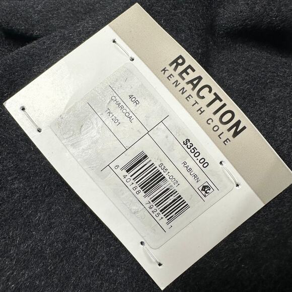 Kenneth Cole Reaction NWT Men's Raburn Wool Blend Top Coat Size 40R Charcoal - Picture 6 of 11